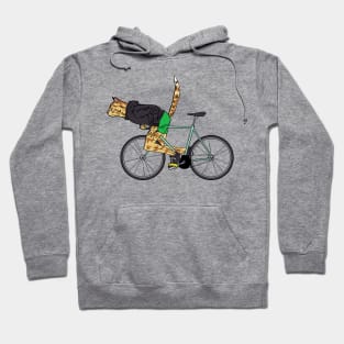 Cat Riding a Bicycle Hoodie